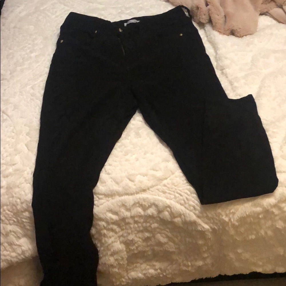 Black suede good American jeans